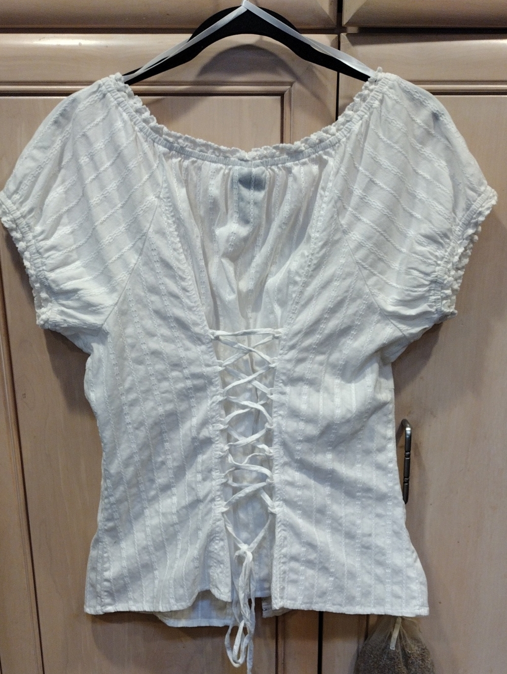Vtg 🦄 Torrid White Lace Corset Back Top W/ Sweetheart Neck - Picture 6 of 15